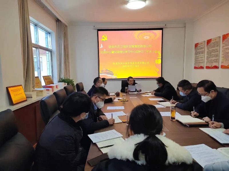 市龍江集團召開黨委理論學(xué)習(xí)中心組學(xué)習(xí)(擴大)會議